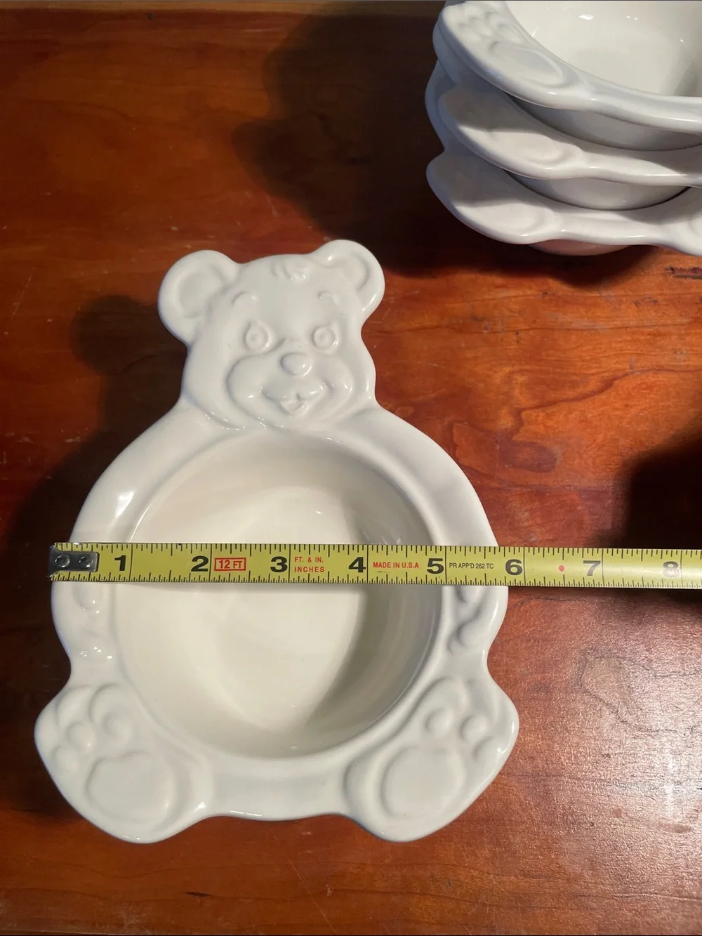 Set of 4 pfaltzgraff White Bear-Shaped Ceramic Trinket Bowls